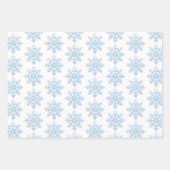 Feuille De Papier Cadeau Turquoise Bleu Blanc Noël Flocon de neige (Devant)