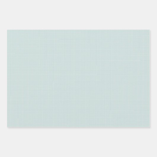 Feuille De Papier Cadeau Turquoise en vichy mignon chèques classiques simpl (Devant 2)