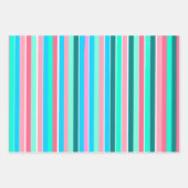 Feuille De Papier Cadeau Turquoise et rose (Devant 3)