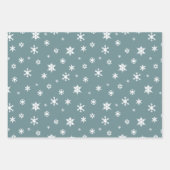 Feuille De Papier Cadeau Turquoise Noël images Snowflakes Twigs Motif (Devant 2)