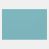 Feuille De Papier Cadeau Turquoise Texturé (Devant 3)