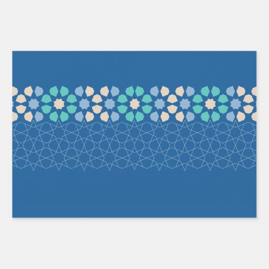 Feuille De Papier Cadeau Turquoise Tranquility pattern (Devant 2)