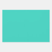 Feuille De Papier Cadeau Turquoise Turquoise Chevron (Devant 3)