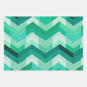 Feuille De Papier Cadeau Turquoise Turquoise Chevron (Devant 2)