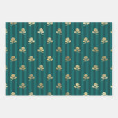 Feuille De Papier Cadeau Turquoise - Turquoise et Gold Paris (Devant 3)