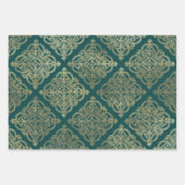 Feuille De Papier Cadeau Turquoise - Turquoise et Gold Paris (Devant)