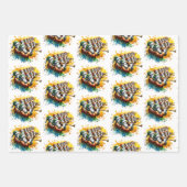 Feuille De Papier Cadeau Twelve Days of Christmas Festive Gold (Devant 2)