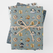 Feuille De Papier Cadeau Twinkle Little Star Sleepy mignon Animaux Motif (En situation)