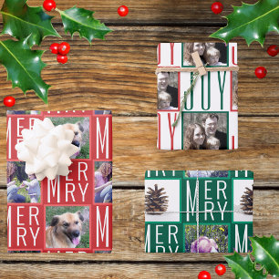 Feuille De Papier Cadeau Typographie Carré Photos Couleurs traditionnelles