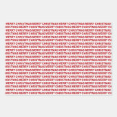 Feuille De Papier Cadeau Typographie de Noël rouge foncé et blanc (Devant 2)