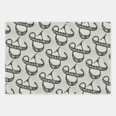 Feuille De Papier Cadeau Typographie des signes d'esperluence Jouer noir et (Devant 3)