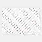 Feuille De Papier Cadeau Typographie Saint-Valentin (Devant 3)