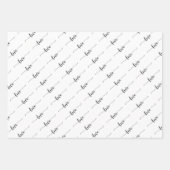 Feuille De Papier Cadeau Typographie Saint-Valentin (Devant)