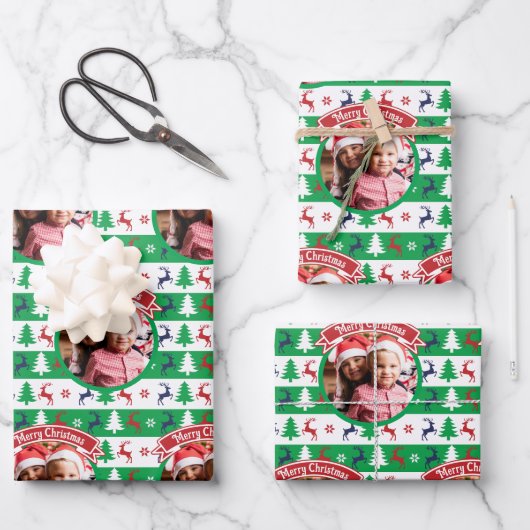 Feuille De Papier Cadeau Ugly Christmas Sweater Bright Jumper Photo  (Recto)