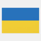 Feuille De Papier Cadeau Ukraine Drapeau moderne Motif rayé (Devant)