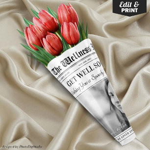 Feuille De Papier Cadeau Un journal éditable se débrouiller bientôt Bouquet