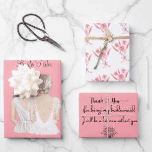 Feuille De Papier Cadeau Un Merci Élégant Pour Être Ma Femme D'Accueil 