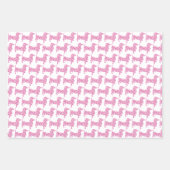 Feuille De Papier Cadeau Un mignon Dachshund composé de petits Coeurs roses (Devant 3)
