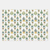 Feuille De Papier Cadeau Un Motif de Noël (Devant)