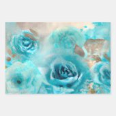 Feuille De Papier Cadeau Un Shabby Bleu Chic Ephemera Design Series 7 (Devant 2)