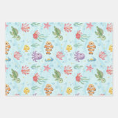 Feuille De Papier Cadeau Under the Sea Party Colourful Ocean Creatures (Devant)