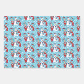 Feuille De Papier Cadeau Une chose deux Motif de neige (Devant 3)