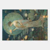 Feuille De Papier Cadeau Une dame enchantée dans une page de découpage magi (Devant)