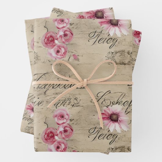 Feuille De Papier Cadeau Une Ephemera Design Series 20 (En situation)