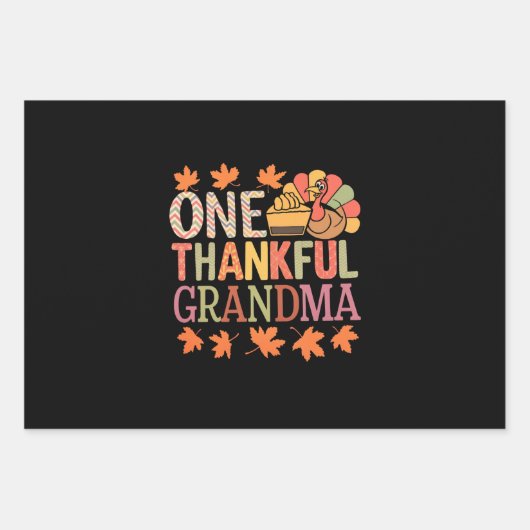 Feuille De Papier Cadeau Une Grandma Nana Turquie Thanksgiving Day (Devant)