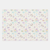 Feuille De Papier Cadeau Unicorn Birthday Magic – Pastel Balloons & Cakes (Devant 2)