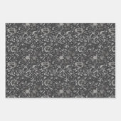Feuille De Papier Cadeau Unique Dark Gothique Neural Fractal Design (Devant 3)