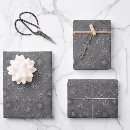 Feuille De Papier Cadeau Unique Gris Matière Cerveau Fibre Design neuronal (Recto)