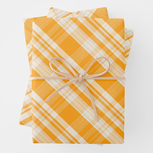 Feuille De Papier Cadeau Unique Rustic Country Yellow & Cream Plaid