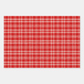 Feuille De Papier Cadeau Unique Rustic Red & Cream Squiggly Mixed Patterns (Devant 3)