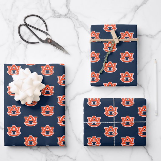 Feuille De Papier Cadeau Université d'Auburn | Auburn UA Logo (Recto)