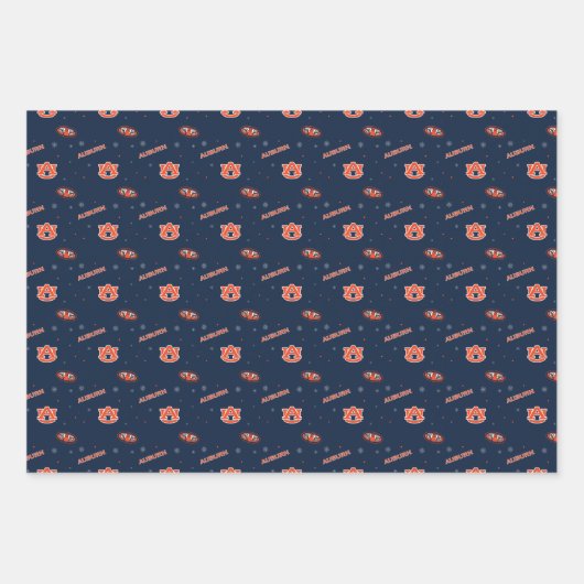 Feuille De Papier Cadeau Université d'Auburn | Motif de vacances (Devant)