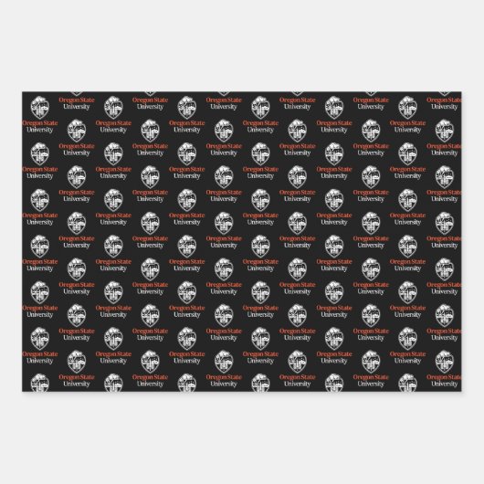Feuille De Papier Cadeau Université d'État de l'Oregon (Devant 3)