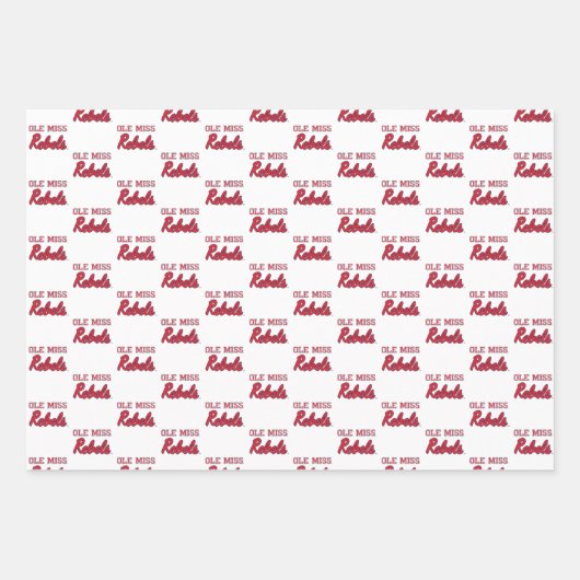 Feuille De Papier Cadeau Université du Mississippi | Ole Miss Rebels (Devant 2)