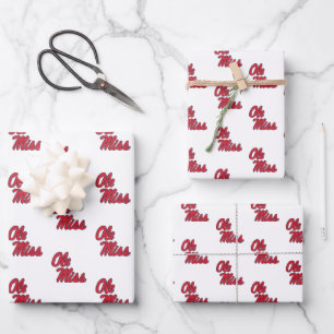 Feuille De Papier Cadeau Université du Mississippi Ole Miss Script