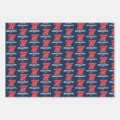 Feuille De Papier Cadeau Université du Mississippi | Script M (Devant 3)