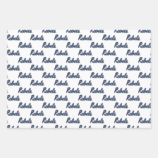 Feuille De Papier Cadeau Université du Mississippi | Script Rebels (Devant)