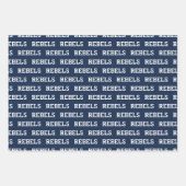 Feuille De Papier Cadeau Université du Mississippi | Wordmark Rebels (Devant 3)