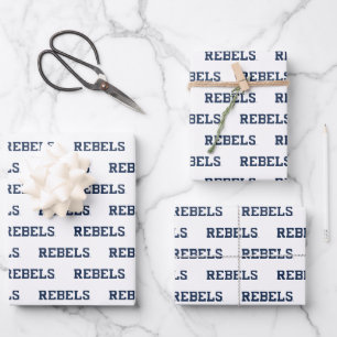 Feuille De Papier Cadeau Université du Mississippi   Wordmark Rebels