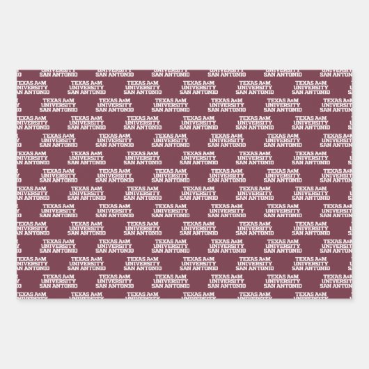 Feuille De Papier Cadeau Université Texas A&M de San Antonio (Devant 2)