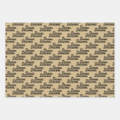 Feuille De Papier Cadeau Université Wake Forest | Script Démon Deacons (Devant 3)