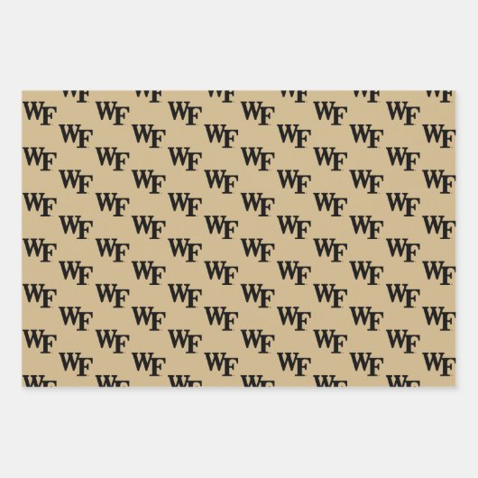 Feuille De Papier Cadeau Université Wake Forest | WF (Devant 3)