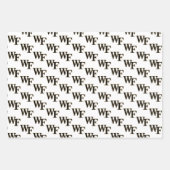 Feuille De Papier Cadeau Université Wake Forest | WF (Devant 2)