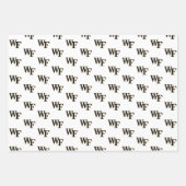 Feuille De Papier Cadeau Université Wake Forest | WF (Devant 3)