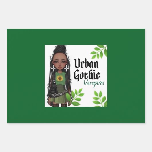 Feuille De Papier Cadeau Urban Gothic Vampires Gift Wrap 9 (Devant)