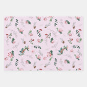 Feuille De Papier Cadeau Vacances botaniques Cute Pastel Shades (Devant 2)